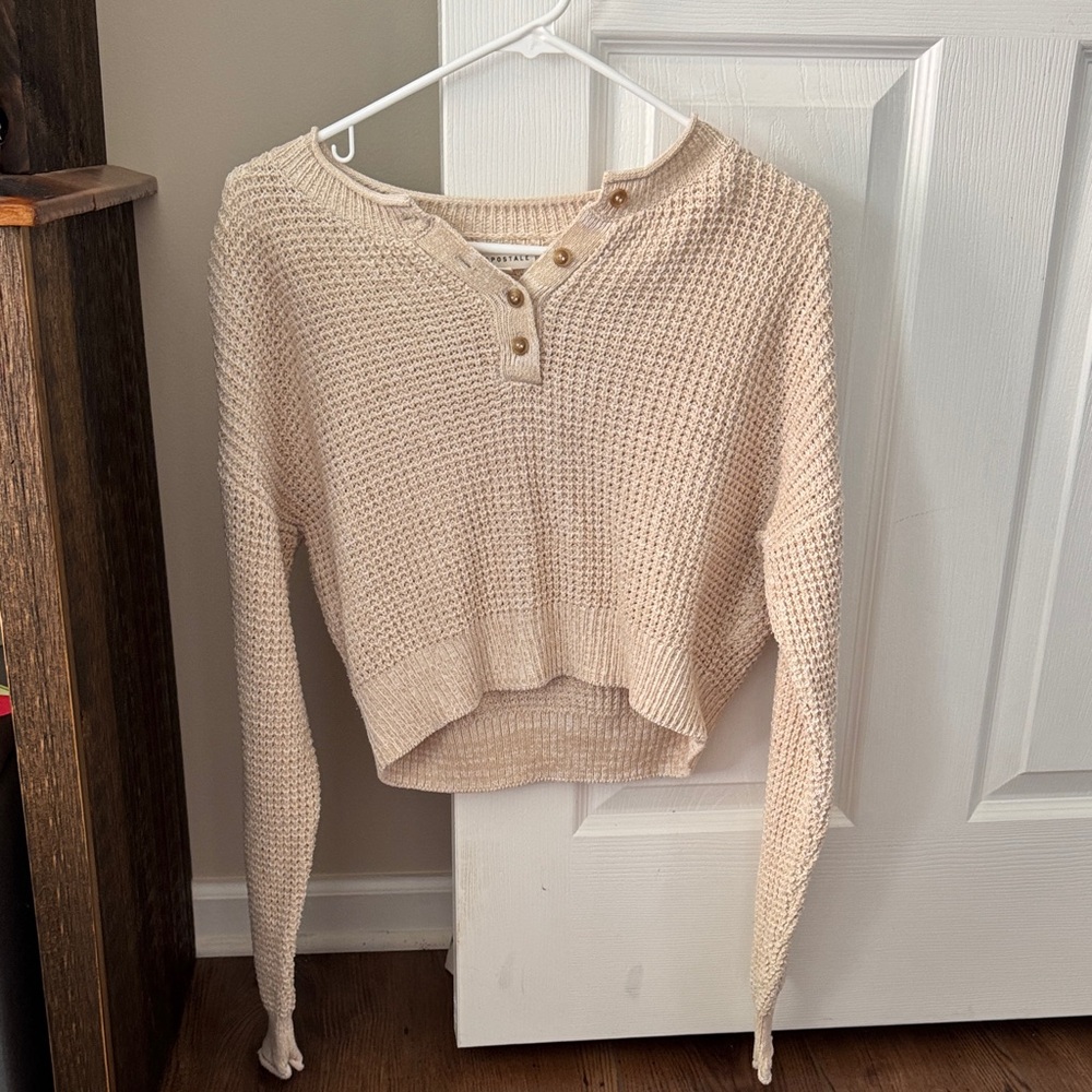 Aeropostale Cream Knit Sweater